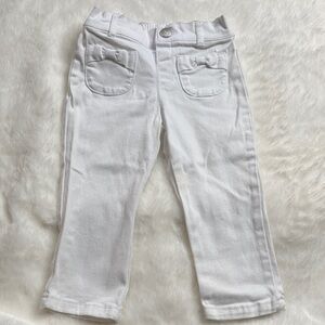 Gymboree White Kids Jeans with Bow Pockets